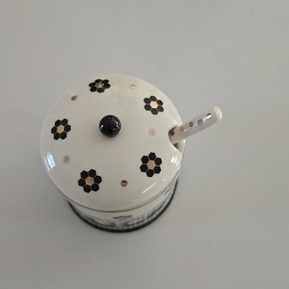 NEW Anthropologie Bistro Tile Sugar Bowl